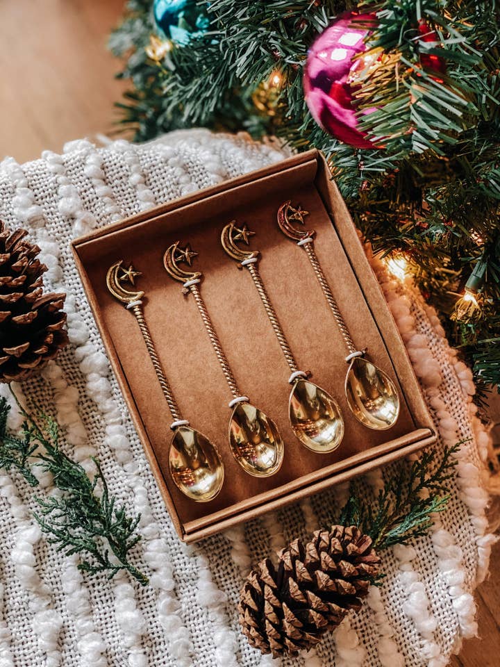 Smiling Moon Spoon Set for wholesale by Honey and Roses Coffee