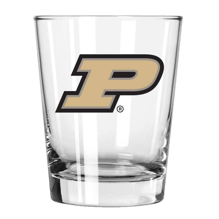 15oz Old Fashioned w/Color Logo, Purdue Boilermakers for wholesale by The Memory Company
