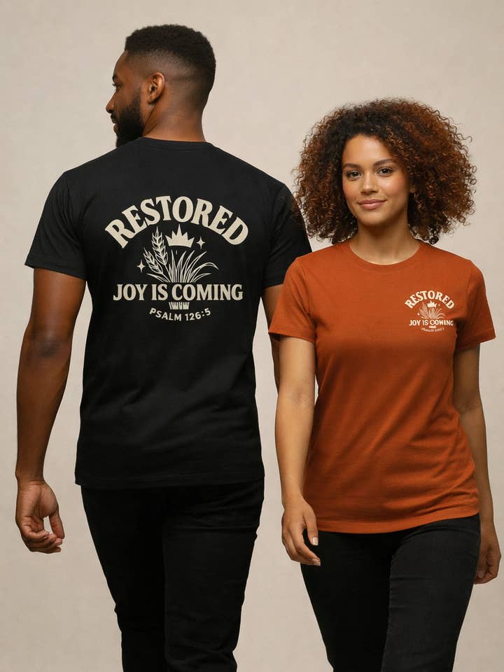 JOY IS COMING COTTON TEE for wholesale by Declarations By Beyond The Aisle