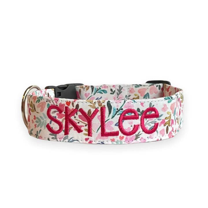 Valentines Bouquet Dog Collar by Duke & Fox® for wholesale by Duke & Fox