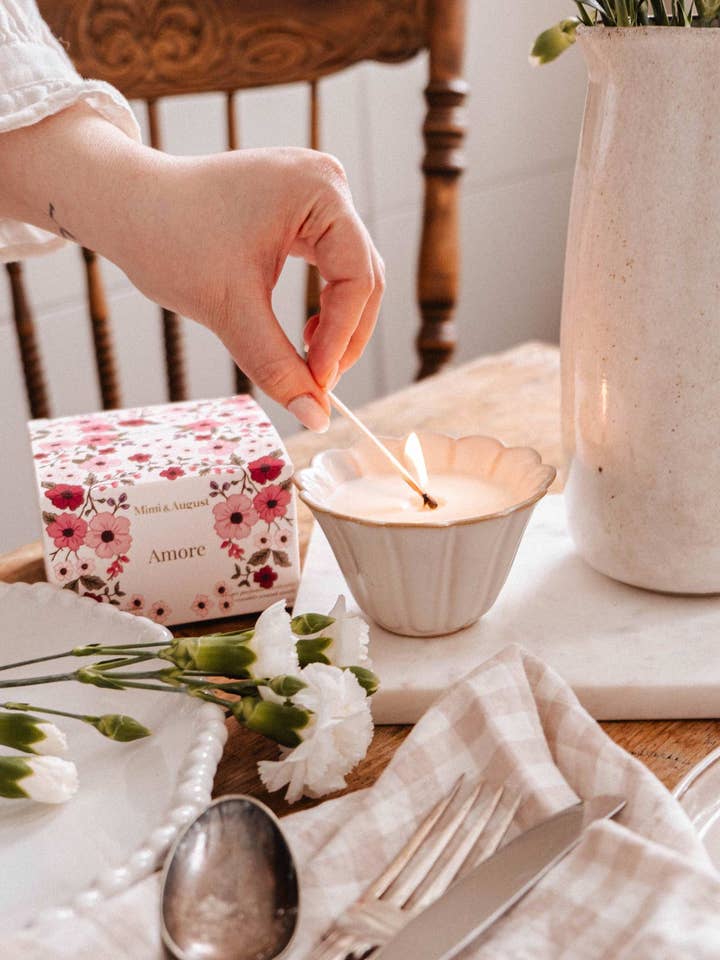 Amore - Genanvendelig stearinlys for engroshandel hos Mimi & August