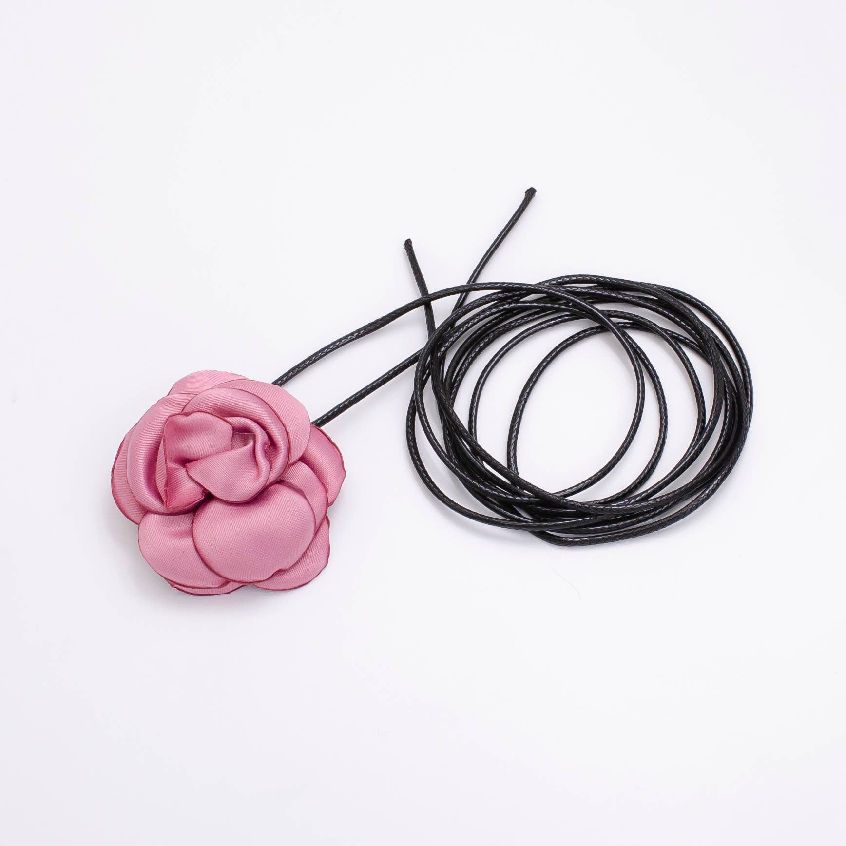 Aim Eternal – Engroshandel Choker/colliers – Satin blomst rose choker halskæde, elegant blomst halskæde4