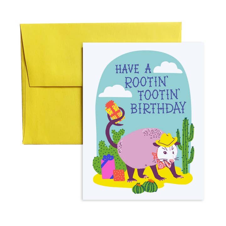 5 Eye Studio - Wholesale Birthday Card - Rootin'Tootin' Birthday A2 Single Greeting Card2