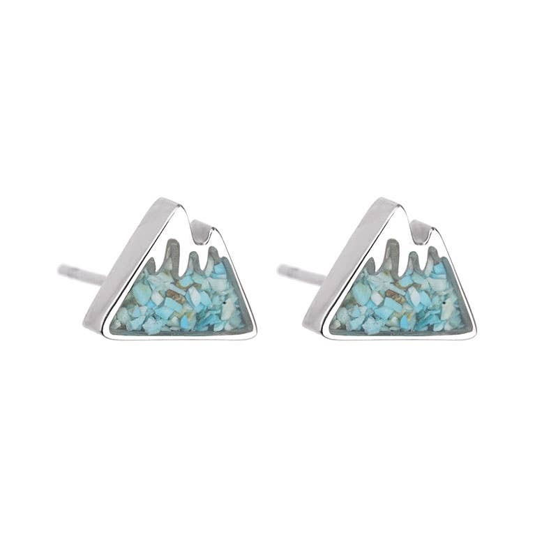 Mountain and Earth Turquoise Post Earring