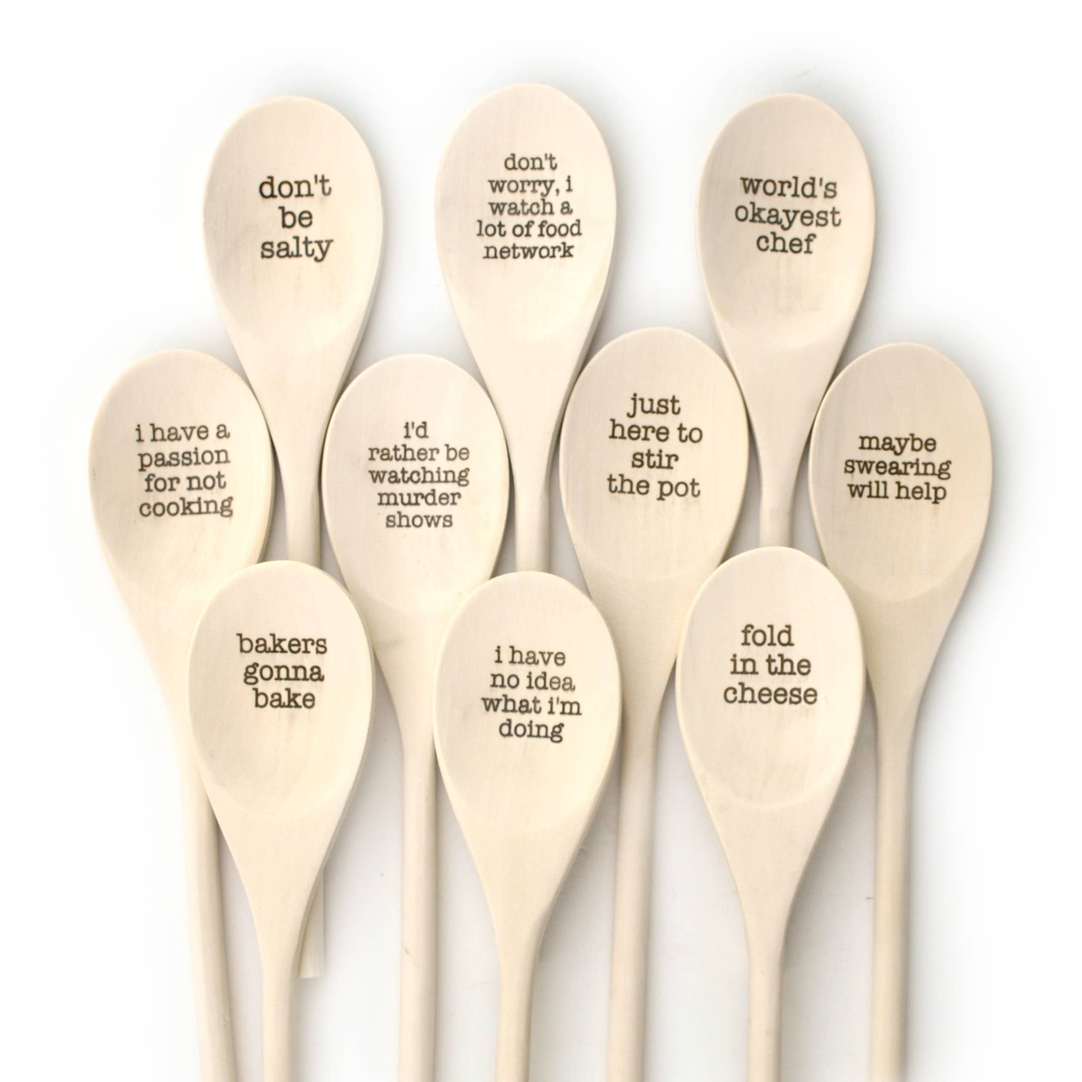 Blue Studio Creative - Wholesale Kitchen Spoon - Wooden Spoons With Funny Phrases - Full Set for Kitchen7