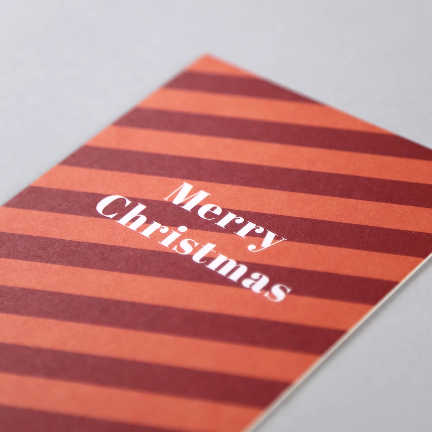 Kunst an Papier - Wholesale Christmas Card - Woodcut Cloe Christmas Red Stripes Postcard2