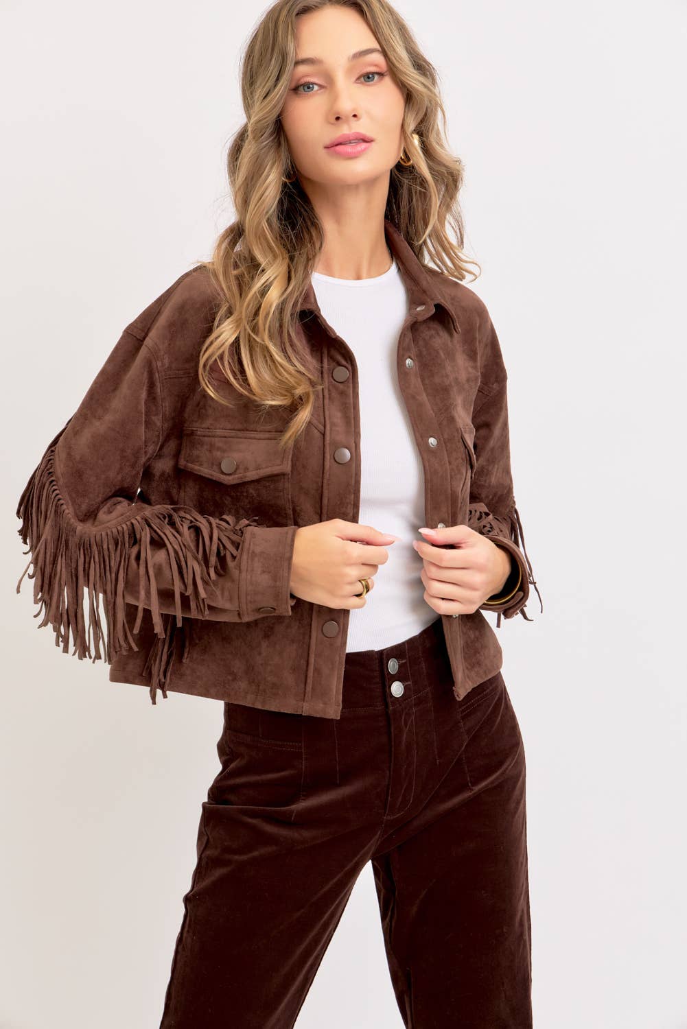 Sweet Lovely by Jen – Großhandel Hemdjacke/Shacket – Damen – Western-inspirierte Wildleder-Shacket39