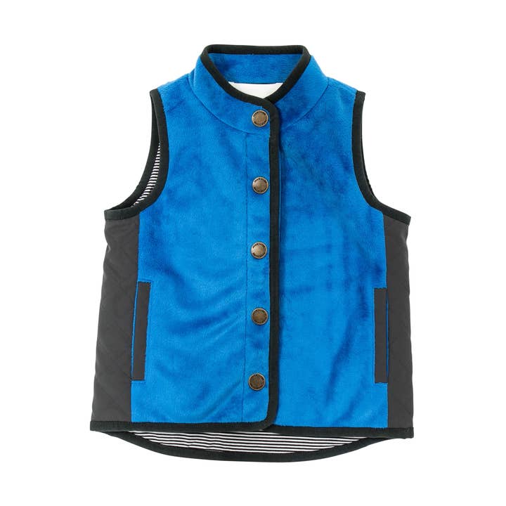 Vest with Quilted Nylon - Royal Blue (3m-7y) for wholesale by MerriMane