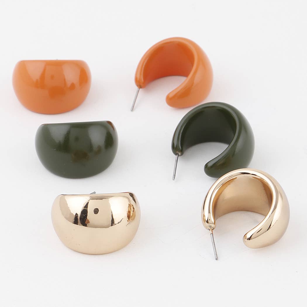 3AM BY H&D ACCESSORIES - Vente Parures de bijoux - Ensemble de créoles Bulky1