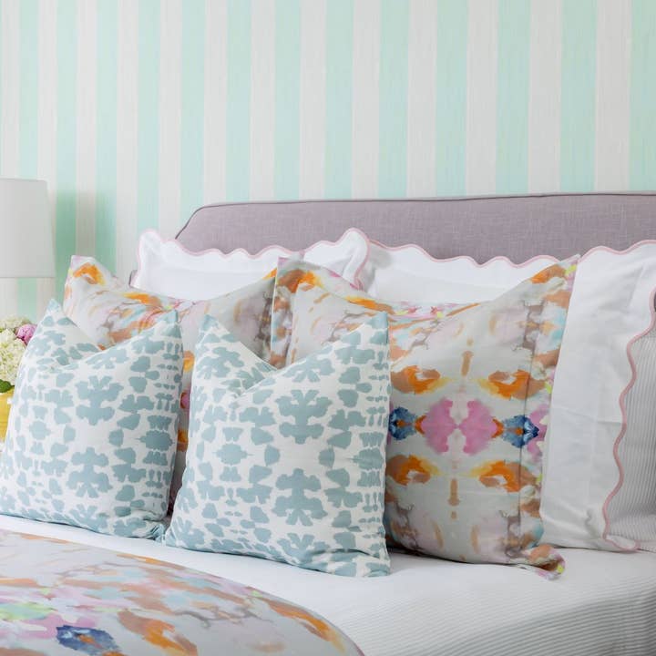 Laura Park Designs - Wholesale Bedding Pillowcase/Sham - Scalloped Sham, Pink / White4