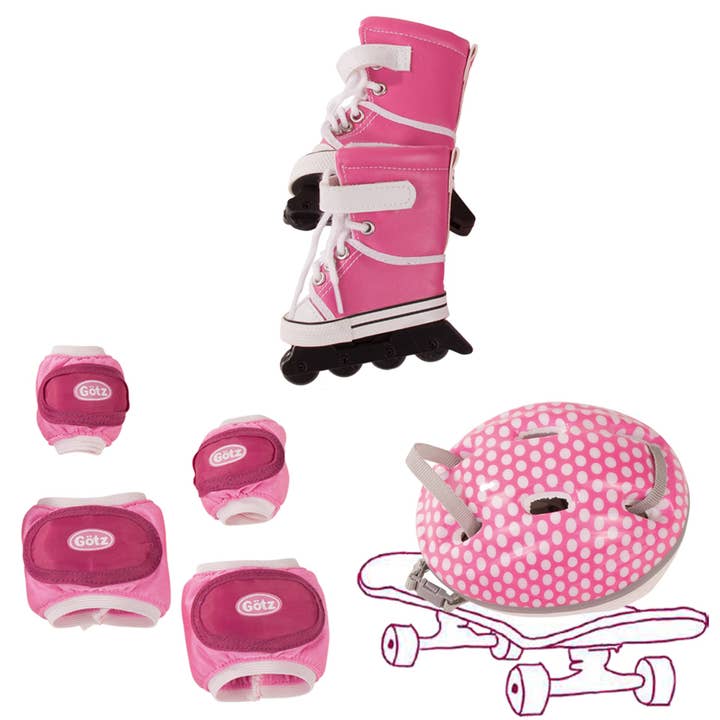 Dolls and Accessories - Wholesale Doll accessory kit – Kids - Götz Inline Skates Set size XL for Standing Doll1
