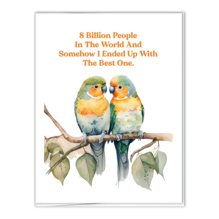 A2 - Lovebirds for wholesale by JennyDidIt Note Cards