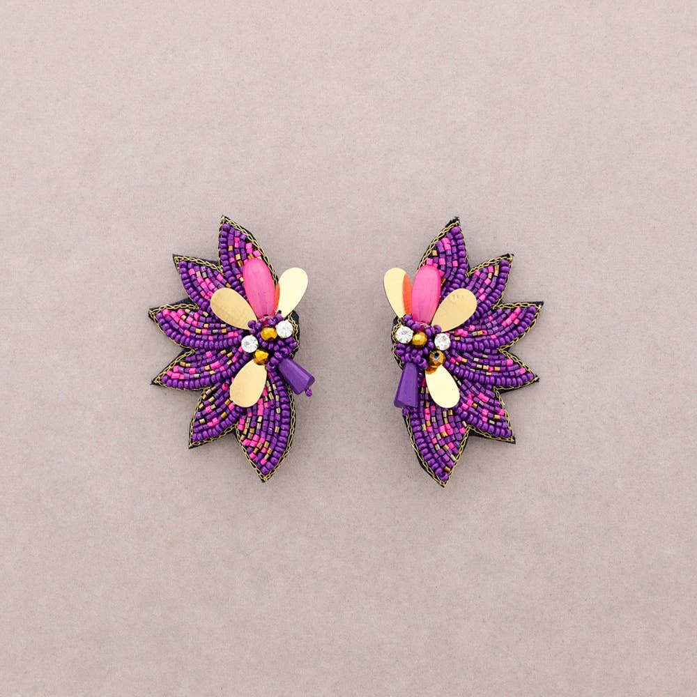 Sonata - Wholesale Dangle Earrings - Wing Sequin Earrings3