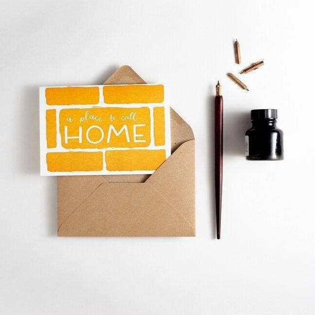 A Place To Call Home Letterpress Card for wholesale by Hunter Paper Co.