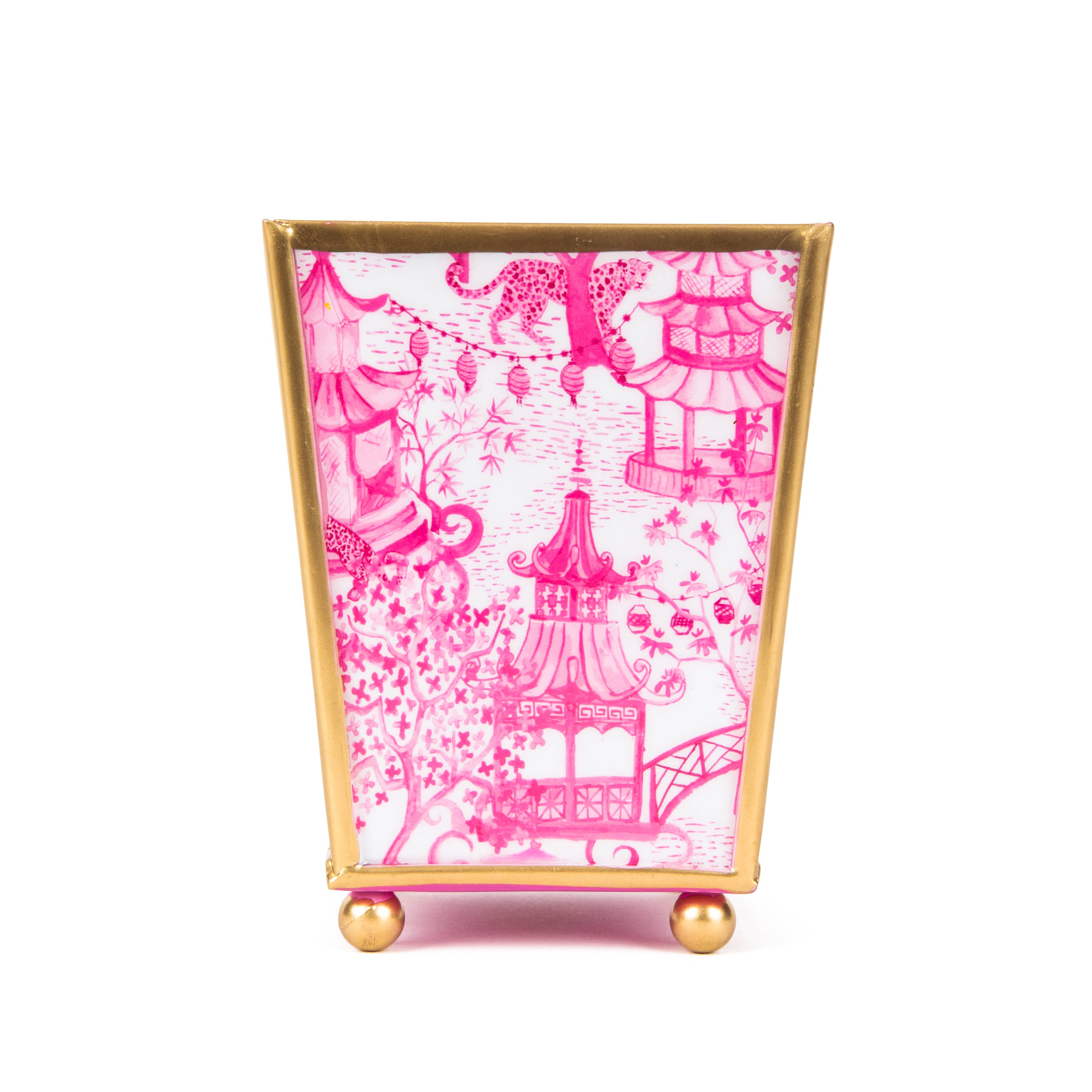 Jaye's Studio - Wholesale Plant Pot - Garden Party Enameled Square Cachepot Planter13