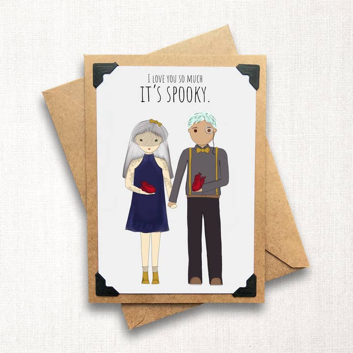 Carte de notes I Love You So Much It's Spooky pour la vente par Rather Puckish