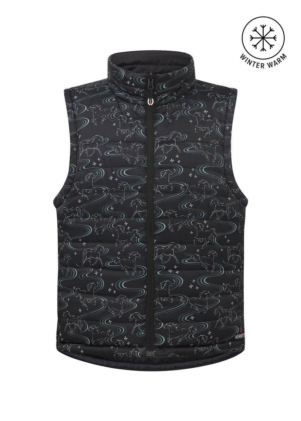 Kerrits - Vendita all'ingrosso Gilè imbottito - Bambini - Gilet da Equitazione Trapuntato Reversibile per Bambini Ride the Wind10