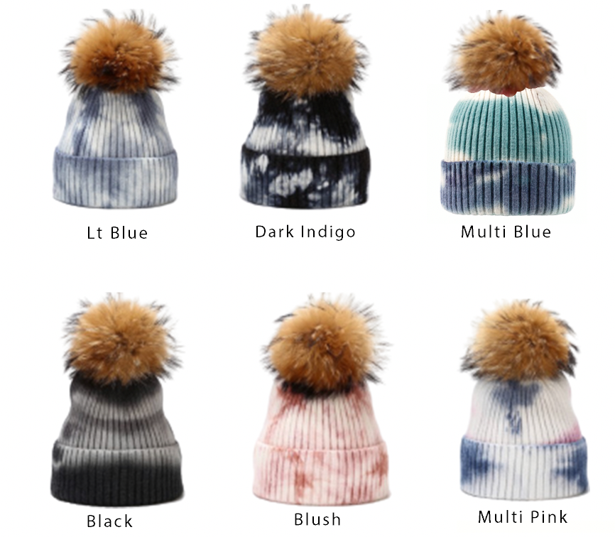 Virginia Wolf - Wholesale Beanie - Women's - Tie Dye Hat BLUSH2