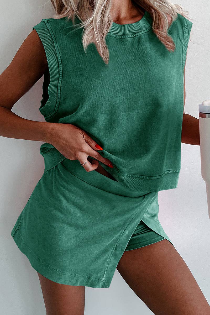 Mccolin - Wholesale Lounge Set - Women's - Sleeveless Terry Lounge Set11