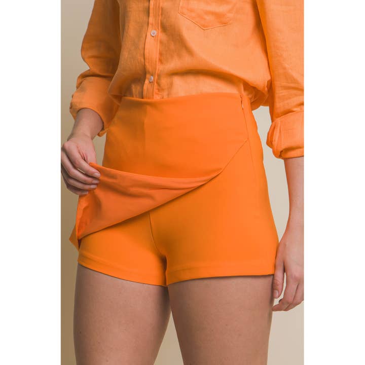 High Waist Asymmetrical Skort for wholesale by Apolline