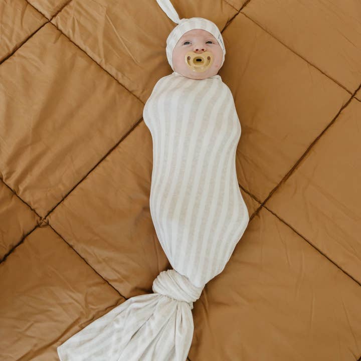 Knit Swaddle Blanket - Coastal for wholesale by Copper Pearl