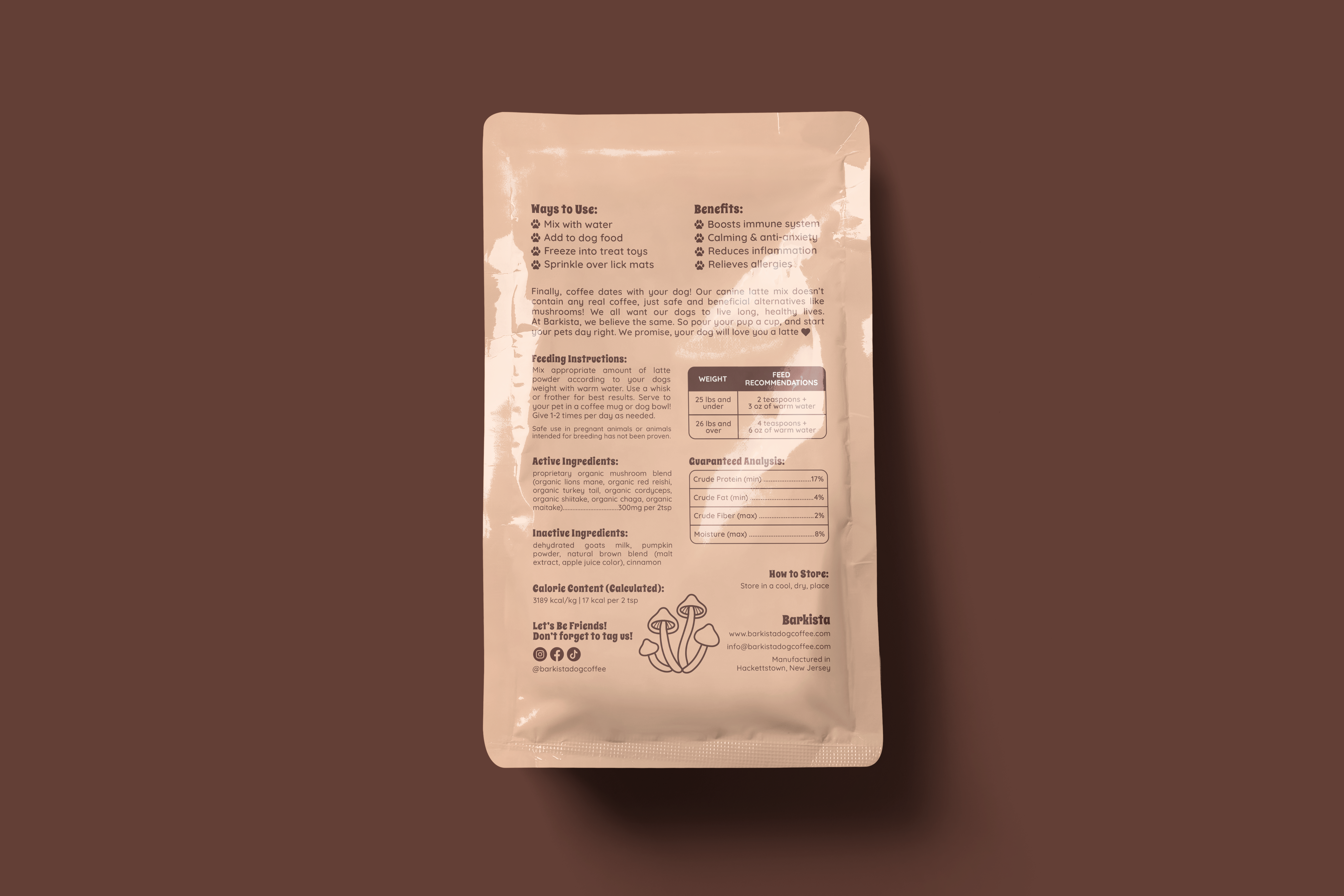 Barkista - Wholesale Pet Treats - Dog - Pumpkin Spice Latte Instant Dog Coffee2