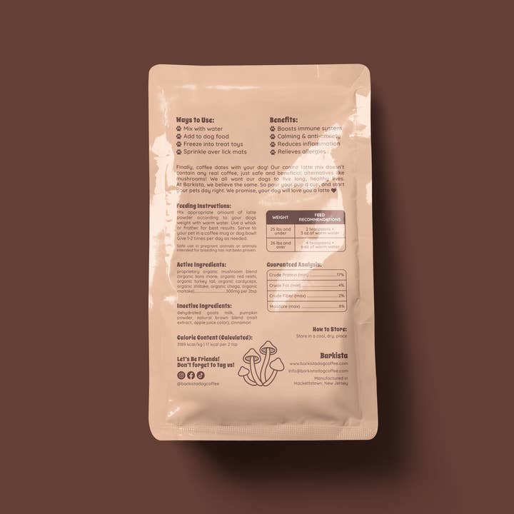 Barkista - Vente Friandises – chien - Café instantané pour chiens Pumpkin Spice Latte2