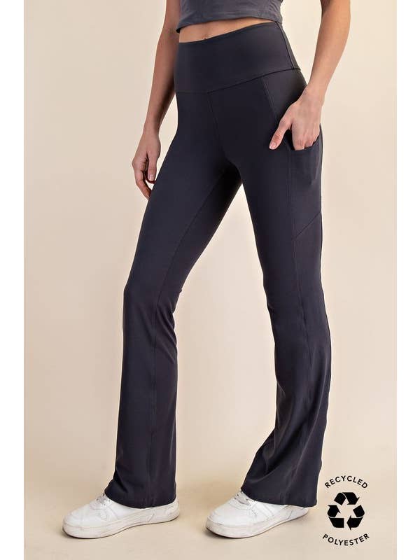 Sunday Morning - Wholesale Athletic/Lounge Leggings - Women's - P016437-HIGH RISE RECYCLED BUTTER FLARED LEGGINGS39