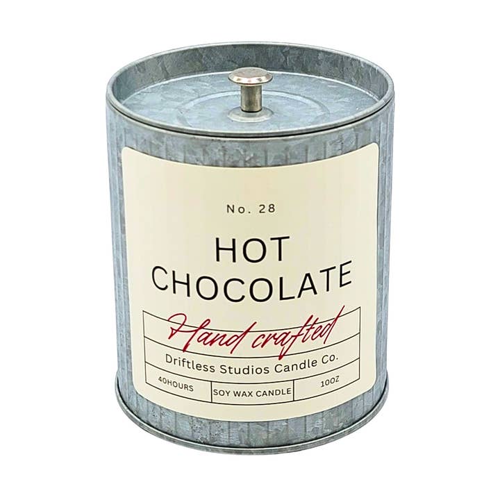 Hot Chocolate Tin Farmhouse Fall Candle - Holiday Candles and other Purchase Wholesale candles in tins. Free Returns & Net 60 Terms on Faire trending on Faire.