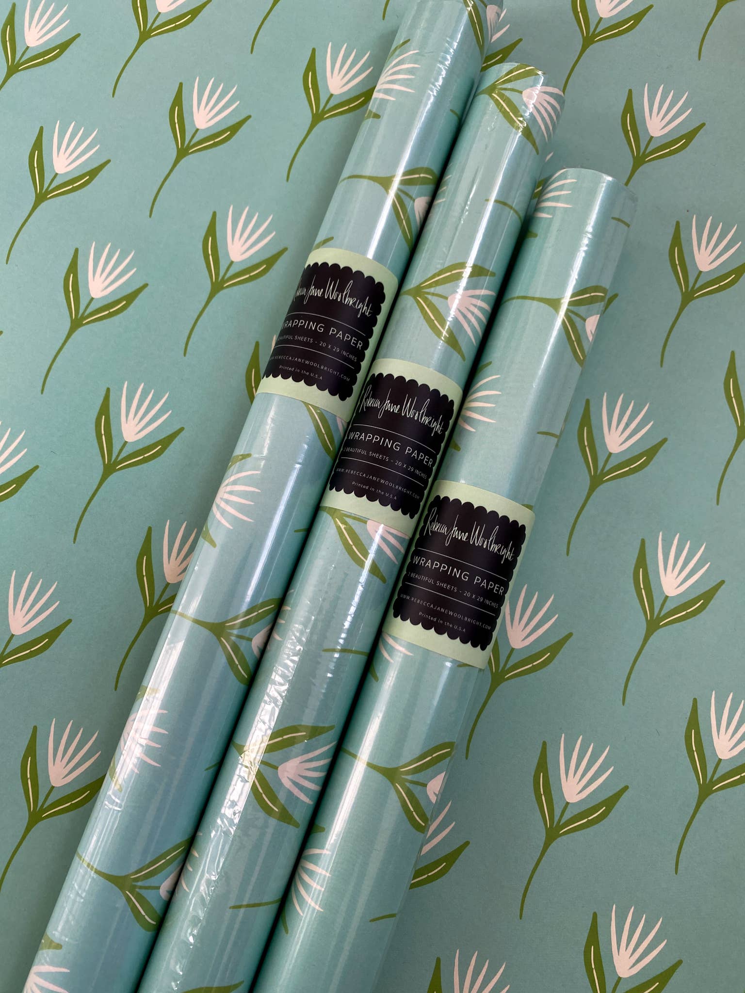 Rebecca Jane Woolbright - Wholesale Flat Wrap - Step Into Spring Wrapping Paper –Floral Gift Wrap (2 Sheets)5