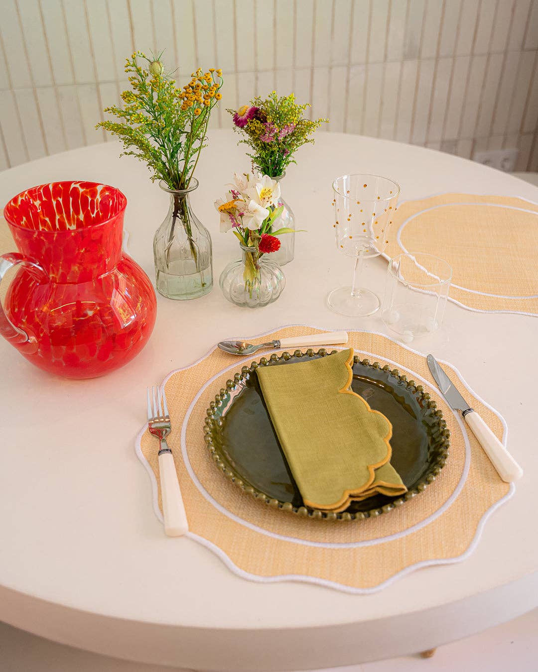 Mariaida Home - Wholesale Placemat - Individual Orla in Raffia with White1