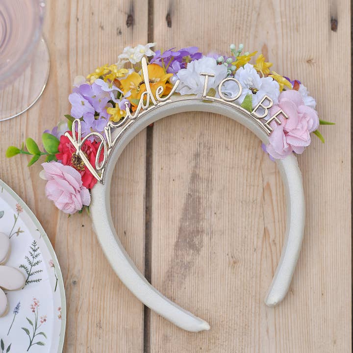 Floral Bride To Be Headband for wholesale by Ginger Ray