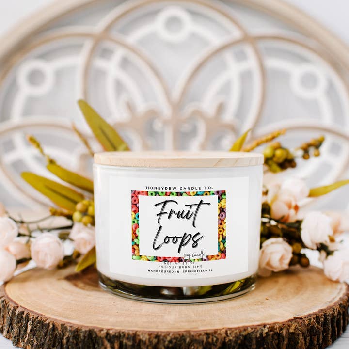 Frutas con forma de vela con 3 mechas para venta al por mayor de Honeydew Candle Co.