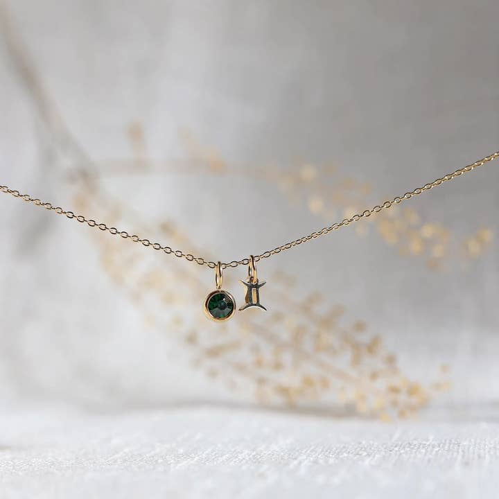 Visée Bijoux - Wholesale Pendant/Charm Necklace - Astro sign necklace and colored stone – My Identity3