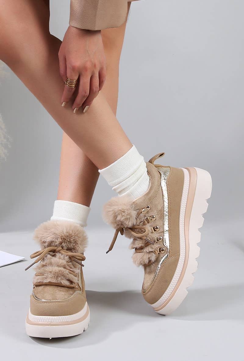 BELLICY / Cink-me - Wholesale Hiking Shoes - Women's - L-608, Two-tone mountain-style shoes in suede and0