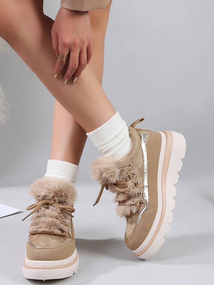 BELLICY / Cink-me - Wholesale Hiking Shoes - Women's - L-608, Two-tone mountain-style shoes in suede and