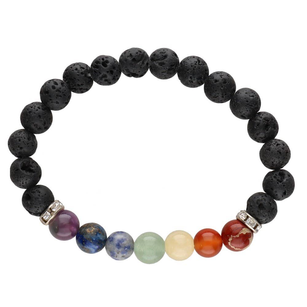 Vives de la Cortada S.L - Wholesale Armband met gebedskralen - Lava- en Chakra-armband 8mm1
