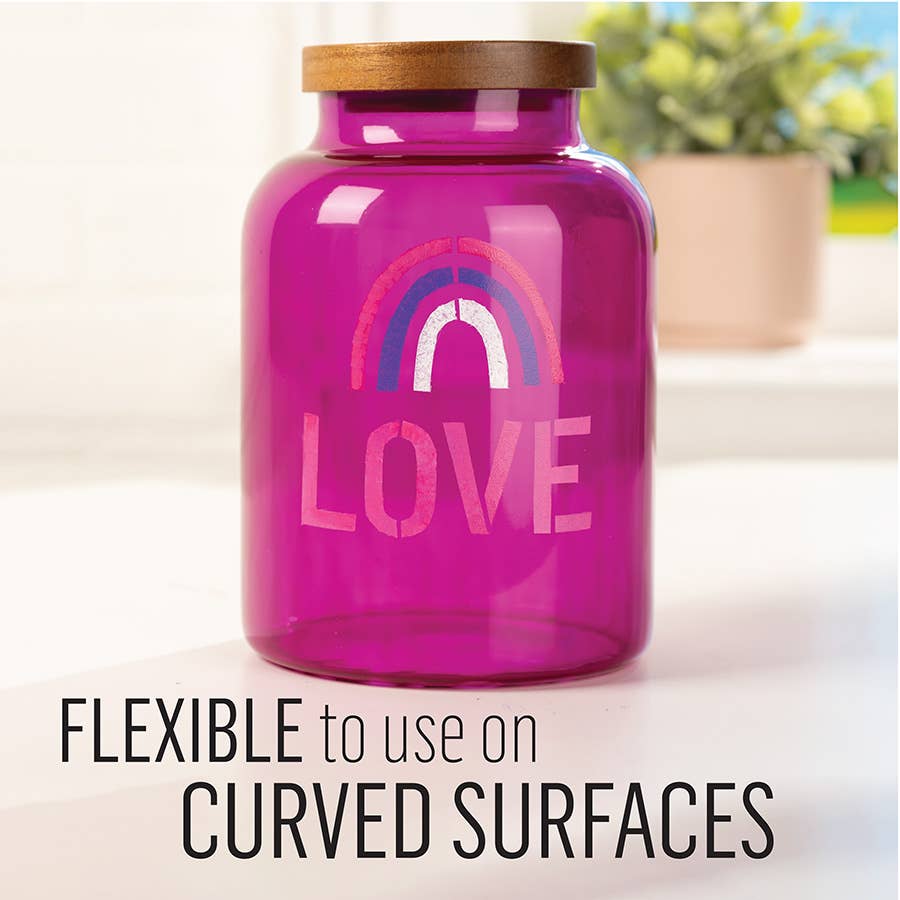 Plaid Crafts - Wholesale Stencil/Craft Die - FolkArt Script Adhesive Stencils 3pc7