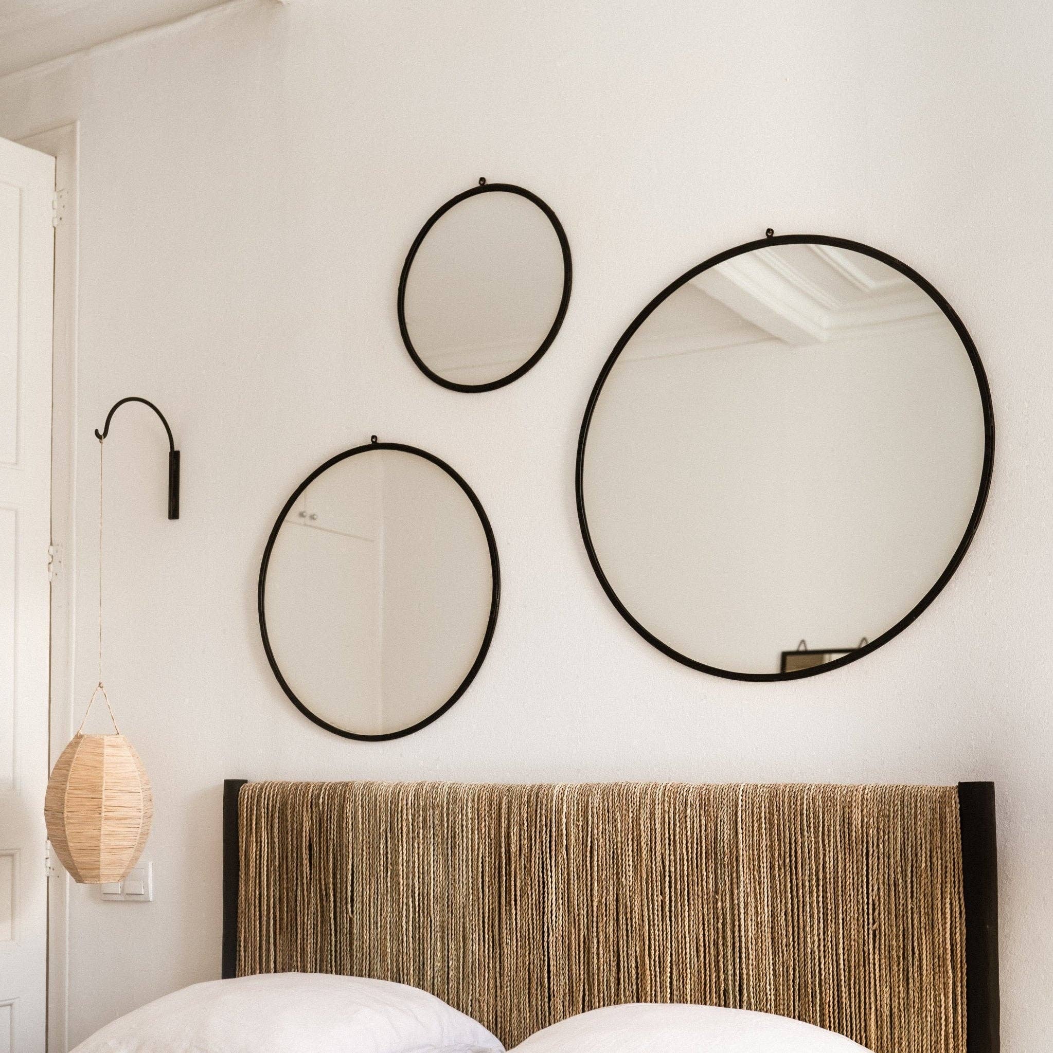 COSYDAR-DECO - Venta al por mayor Ganchos de pared - Soporte de Pared Arco Metal Negro 20cm - Soporte Luminaria Bohemia TEKU3