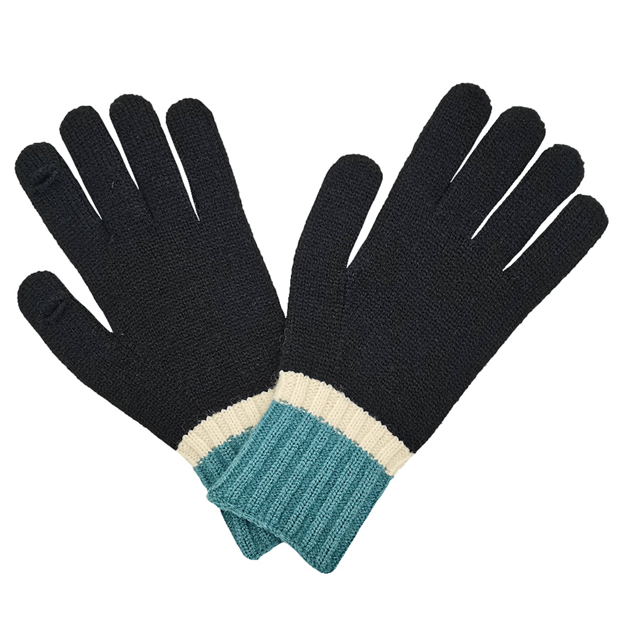 Hana - Wholesale Gloves – Women's - Three Tone Knit Plain Winter Long Gloves3