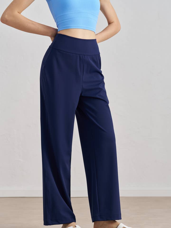 91thelabel - Wholesale Athletic Pants - Women's - Kaida High Waist Wide Leg Active Lounge Yoga Pants