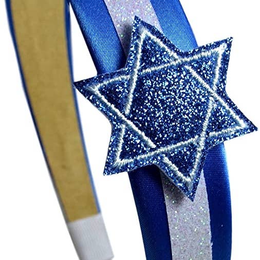 Funny Girl Designs - Wholesale Fashion Headband - Kids - Sparkling Star of David Arch Hanukkah Headband