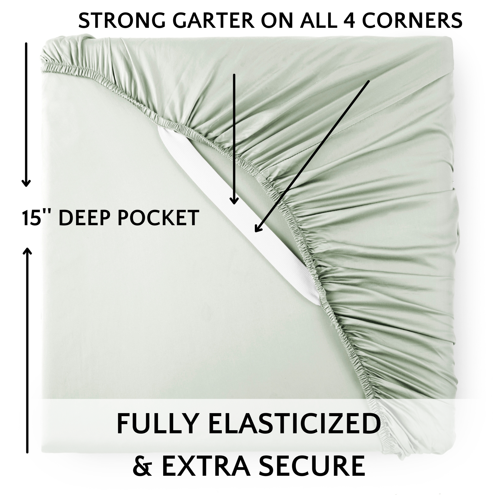 Bamboo Is Better - Vendita all'ingrosso Set di lenzuola - Set di lenzuola in viscosa di bambù 100% premium - SAGE4