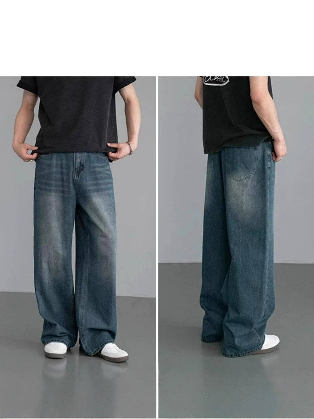 SALINA TRADING INC – Engroshandel Jeans - Herre – Vintage bredbenede denim bukser til mænd5