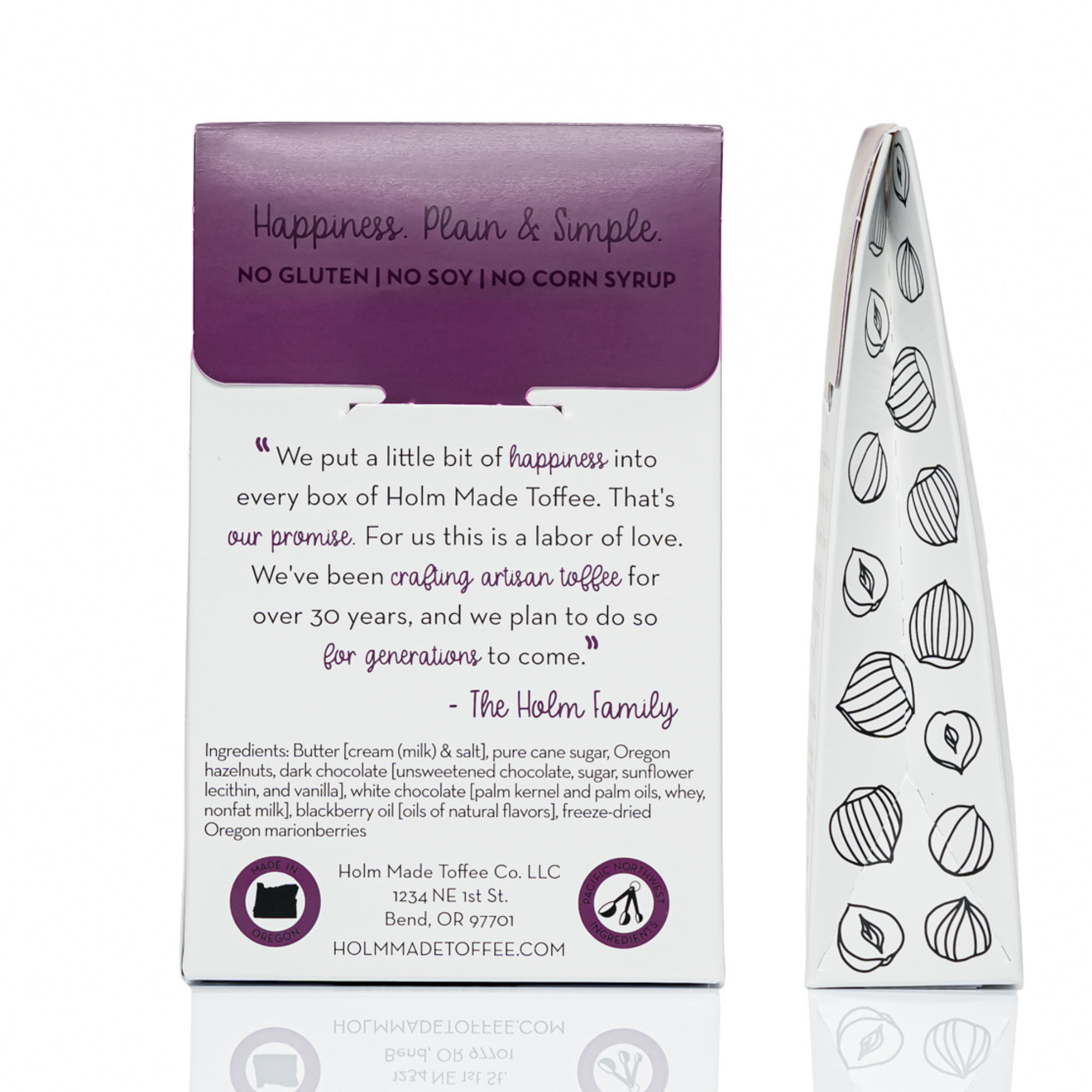 Holm Made Toffee Co. - Wholesale Toffee - Marionberry - Oregon Hazelnut Toffee1