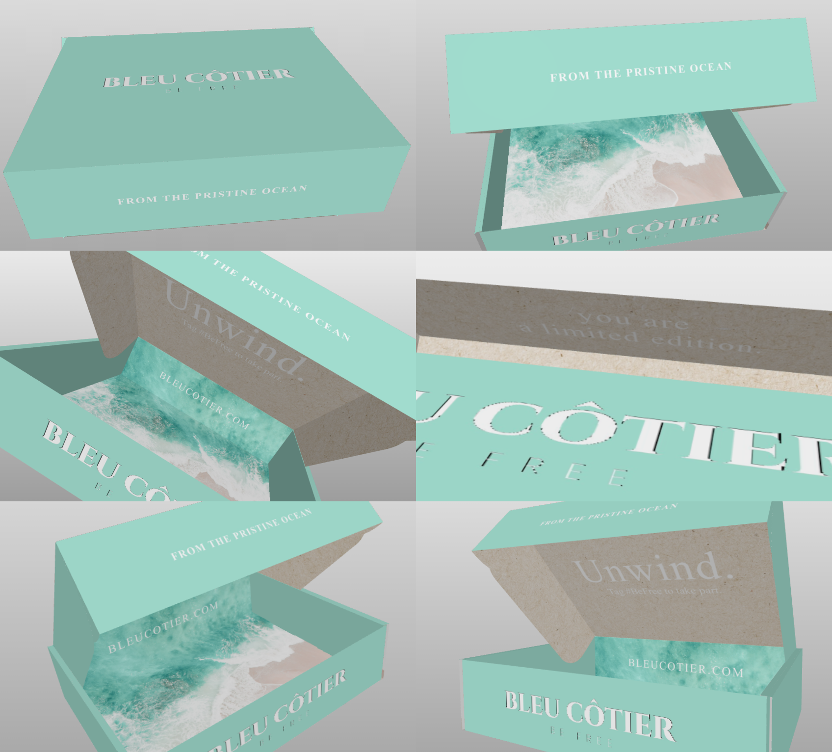BLEU COTIER USA - Wholesale Bath & Body Set - Turquoise Beach Spa Gift Box5