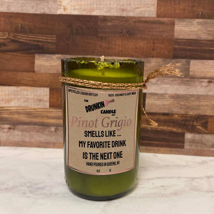 Bougie parfumée Pinot Grigio pour la vente par The Drunkin Candle Shop