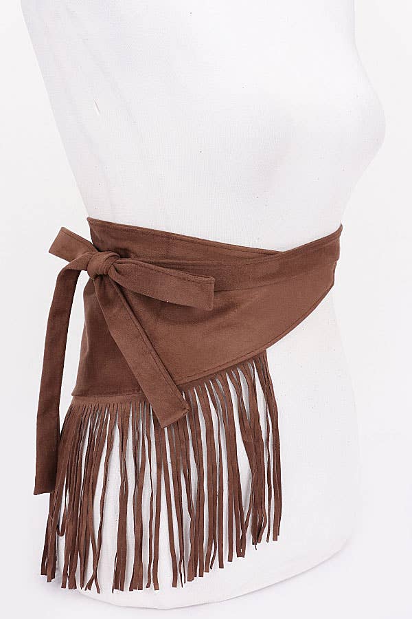 Shop Neighbors - Wholesale Belt - Women's - Faux Suede Fringe Belt