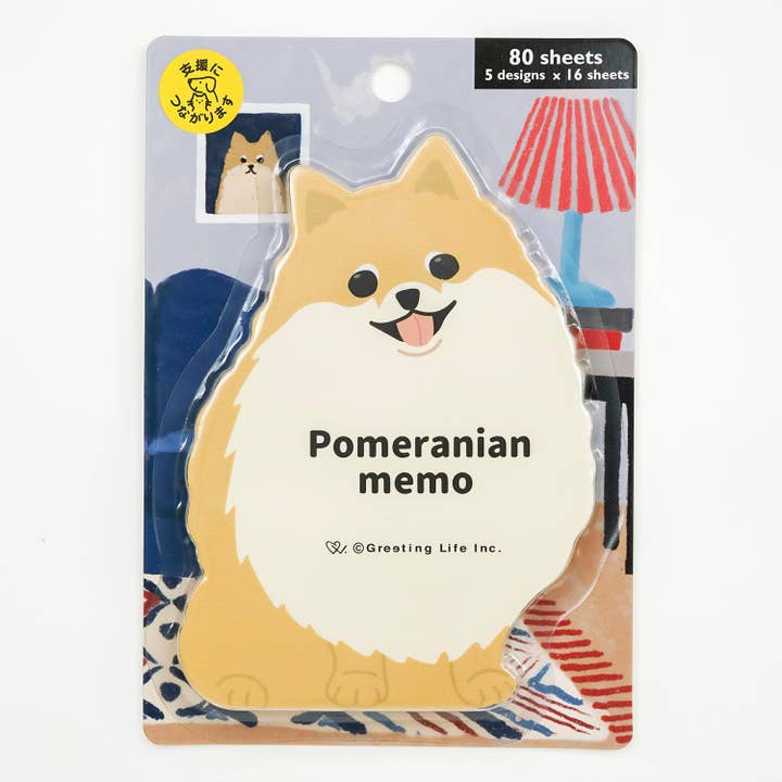Bloc-notes découpé en forme d'animal Greeting Life Pomeranian ETN-185 pour la vente par Greeting Life America