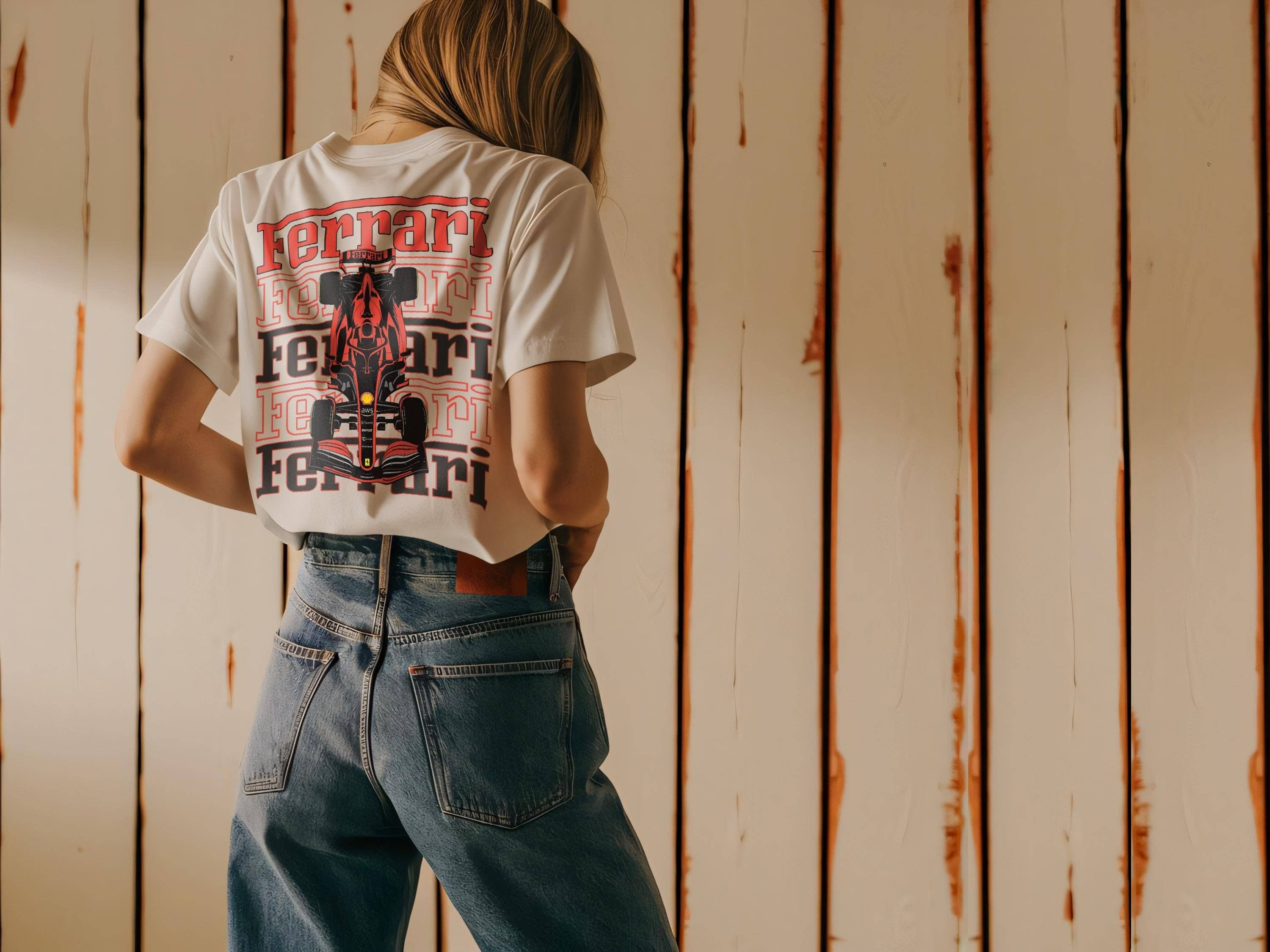 TheKingShirt - Wholesale Graphic Sweatshirt - Women's - Vintage Racing Car Tee - Retro F1 Supercar Motorsport Shirt